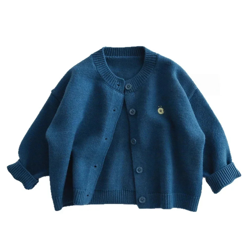 2-7 Y Kids Clothes Autumn Girls Sweaters Singlebreast Boys Knitwear Girls Knit Outfit Chidren Outfit