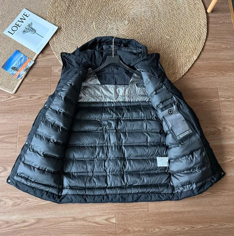 For Men in Autumn and Winter Hiking Camping Fishing Outdoor Activities Traveling Self-driving Mid-length Cotton-padded Clothes