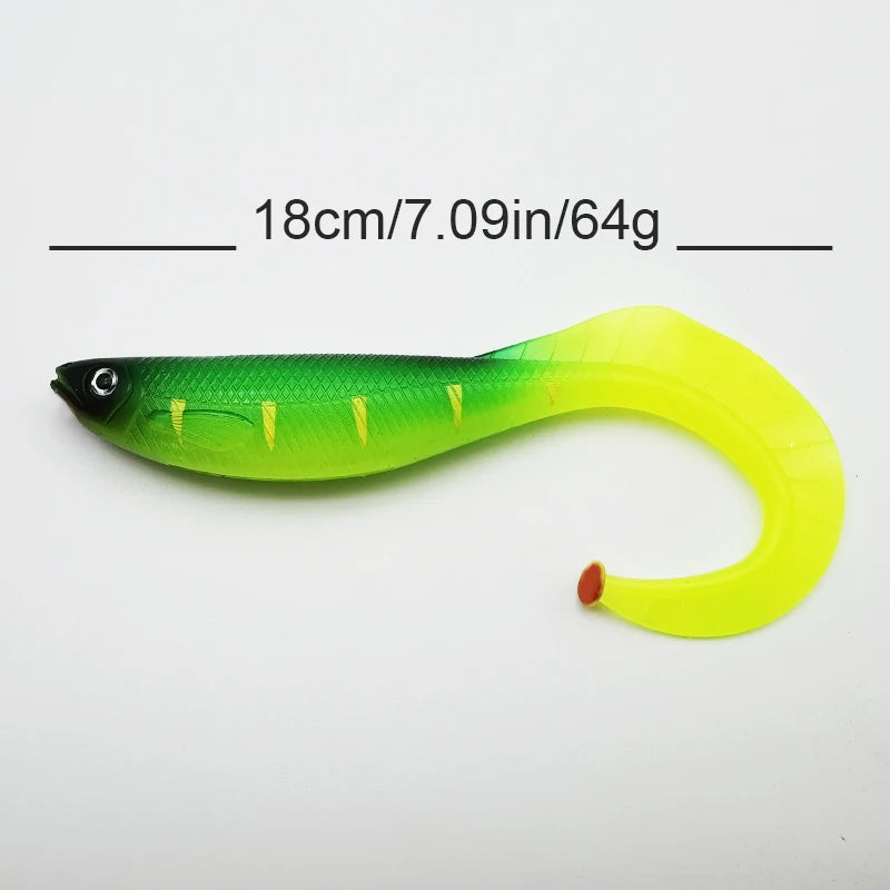 2 Pcs Fishing Lures Soft Bait 18cm/64g Artificial Bait Lure Fishing Kit Gear Artificial Bait For Freshwater & Saltwater