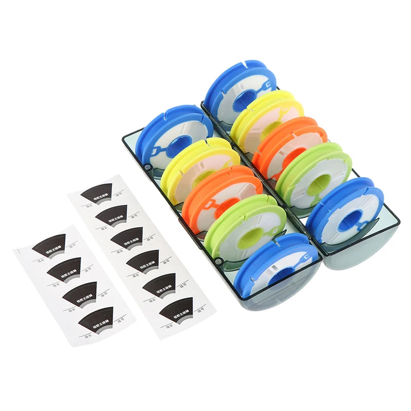 High-Quality Fishing Tackle Supplies: Portable Box, 4-16 Axis Silicone Coil, Rainbow Fishing Line Rolling Board