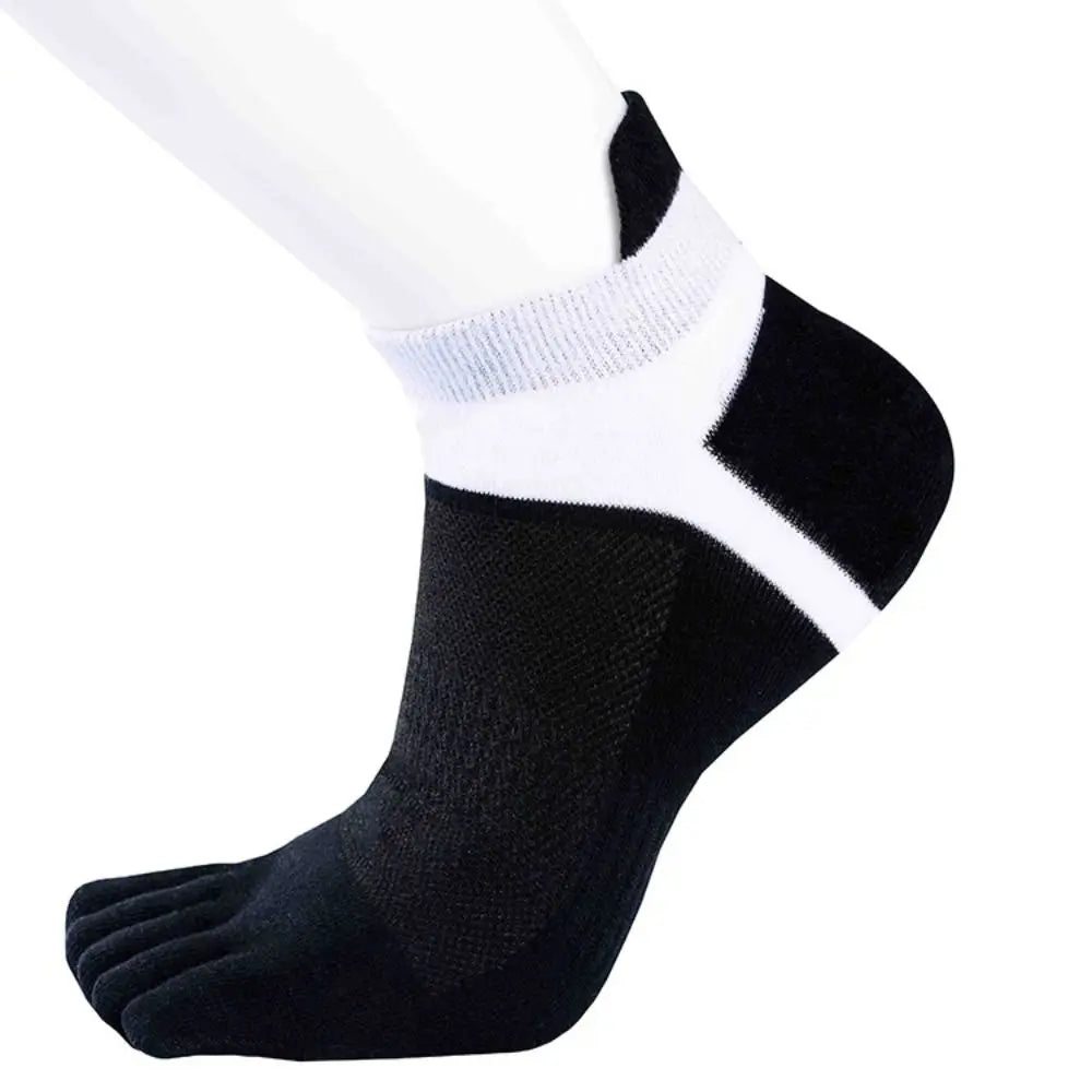 Invisible Men's Five Toe Socks Anti Friction Cotton Five Finger Sports Socks Patchwork Short Running Hosiery Spring/Summer