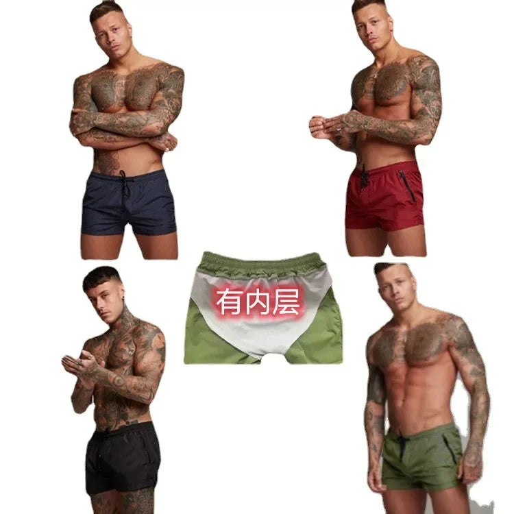 2022 New Mens Swimsuit Sexy Swimwear Men Swimming Shorts Men Briefs Beach Shorts Sports Suits Surf Board Shorts Men Swim Trunks