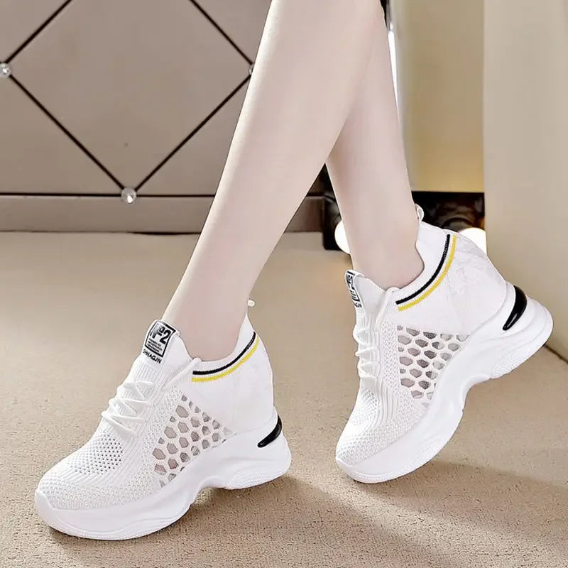 Women's Breathable Hollow Platform Sneakers