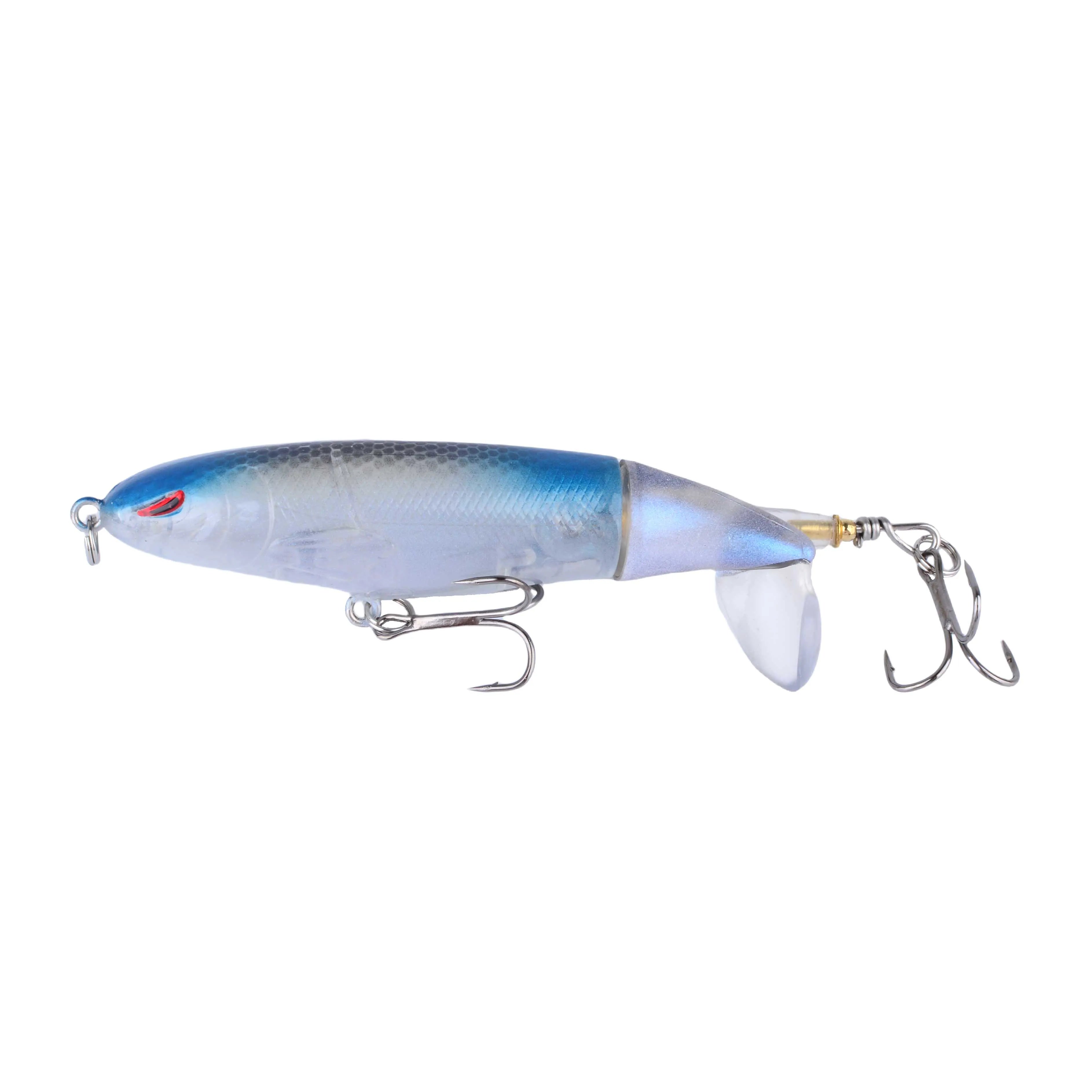 1Pc Fishing Lures Whopper Popper Topwater Artificial Bait Hard Rotating Tail Fishing Tackle