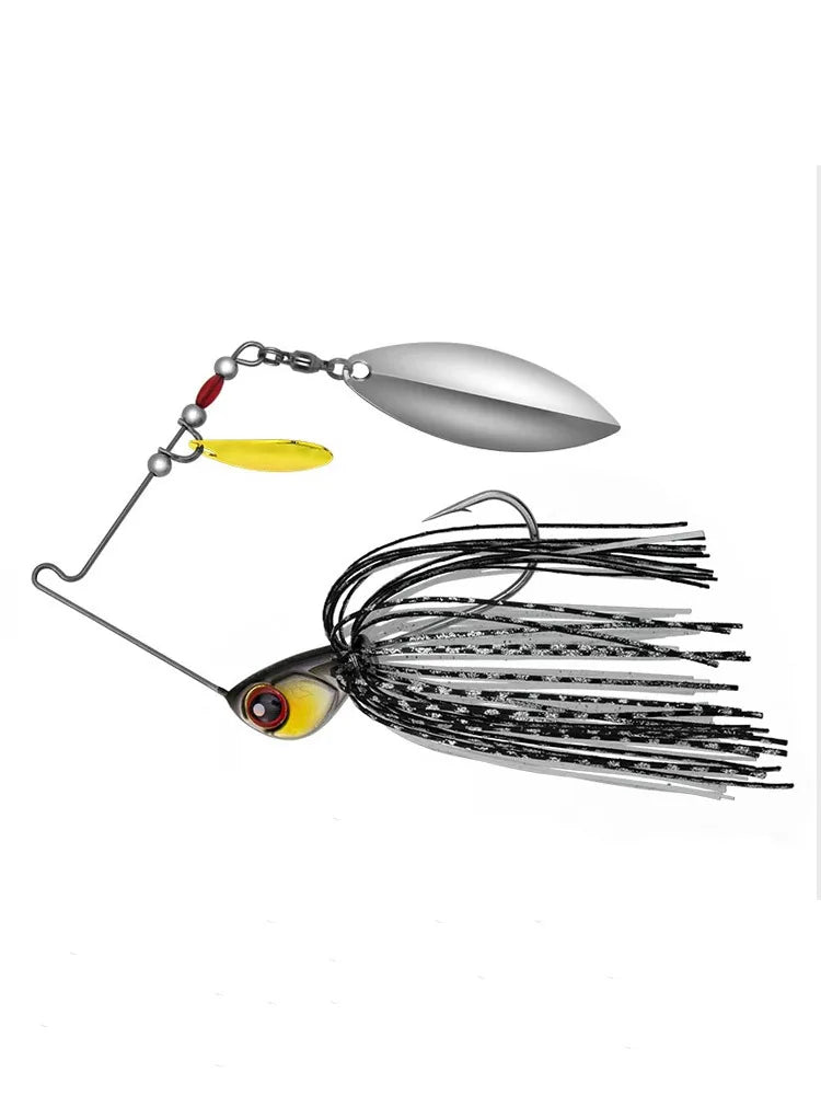 Fishing Lure Spinner Bait Noisy 15g 20g Buzzbait Metal Spin Compound Baits Rotation Spoon For Bass Spin Loard Bending