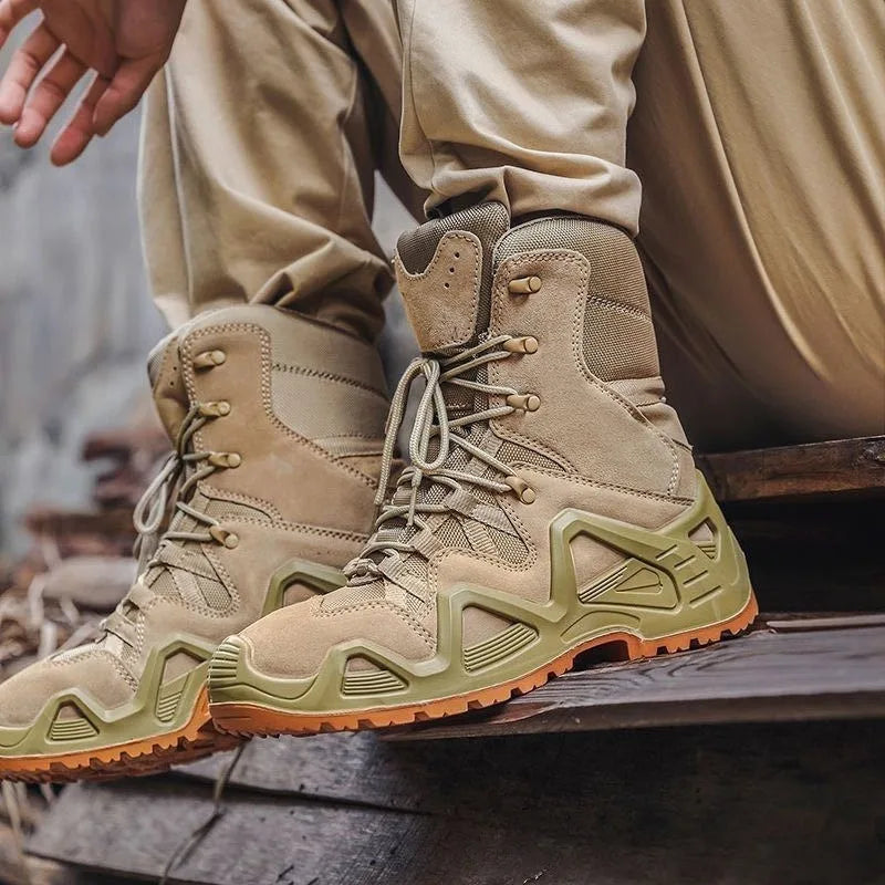 Men Tactical Boots Outdoor Climbing Hunting Boots Desert Training Boot Non-slip Hiking Boots for Men High-top Sneakers Botas2025