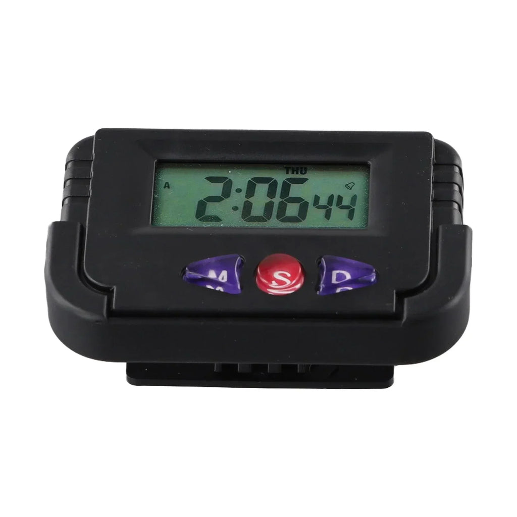 Mini Portable Desk Clock 12Hour Time Display Digital Clock Automotive Electronic Stopwatch Alarm Clock For Student/Car/Bedroom