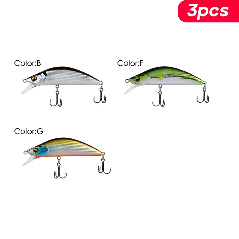 LETOYO 5g 50mm 8g 60mm 1.5-2.5m Depth Sinking Minnow Fishing Lure Artificiali Hard Baits Crankbait Wobblers Trout Bass Lure