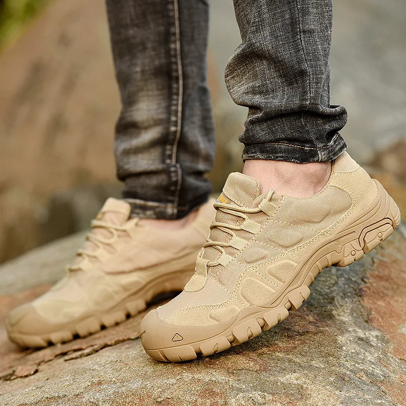 Trendy Original Men's Hiking Shoes Suede Leather Boots Waterproof Low Cut Tactical Boots Hunting Sneakers Classics Comfort shoes
