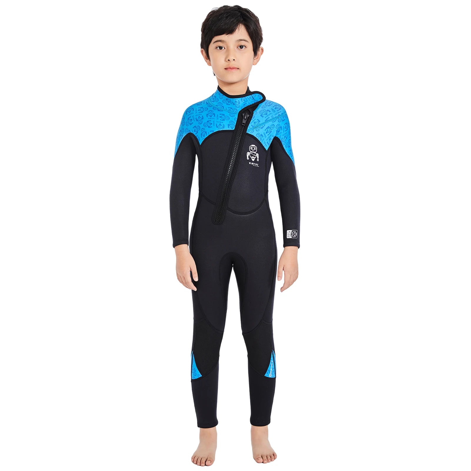 Kids Surfing Wetsuit,Children's Neoprene Thick Swimsuits,Underwater Diving Suits Boys Jellyfish UPF50+ Swimwear Bathing Clothing