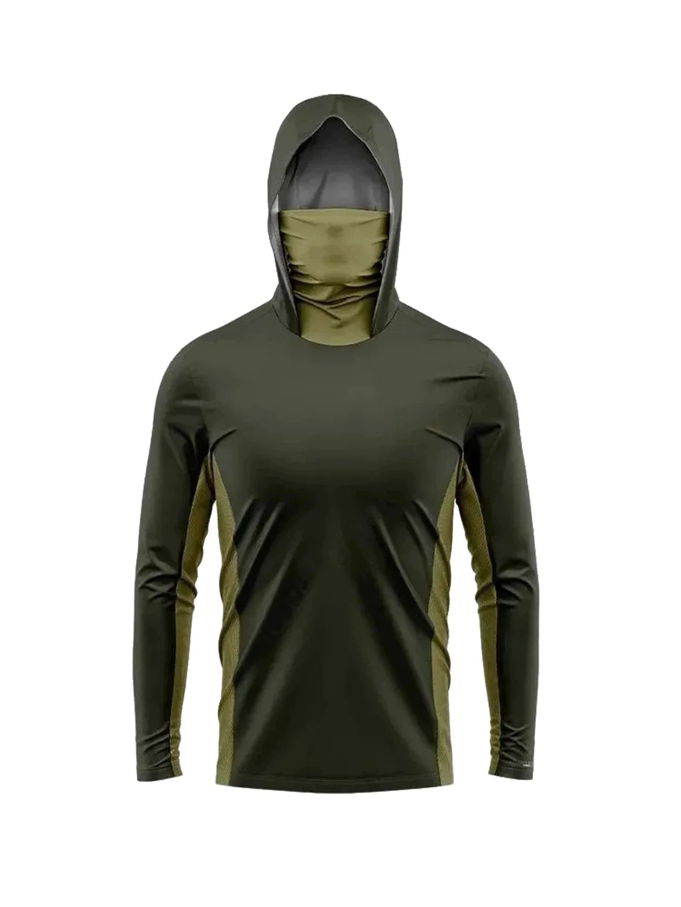 Fishing Clothing Hoodie Men Sunscreen UPF 50+ Quick Dry Long Sleeve Face Cover Fishing Shirt Breathable