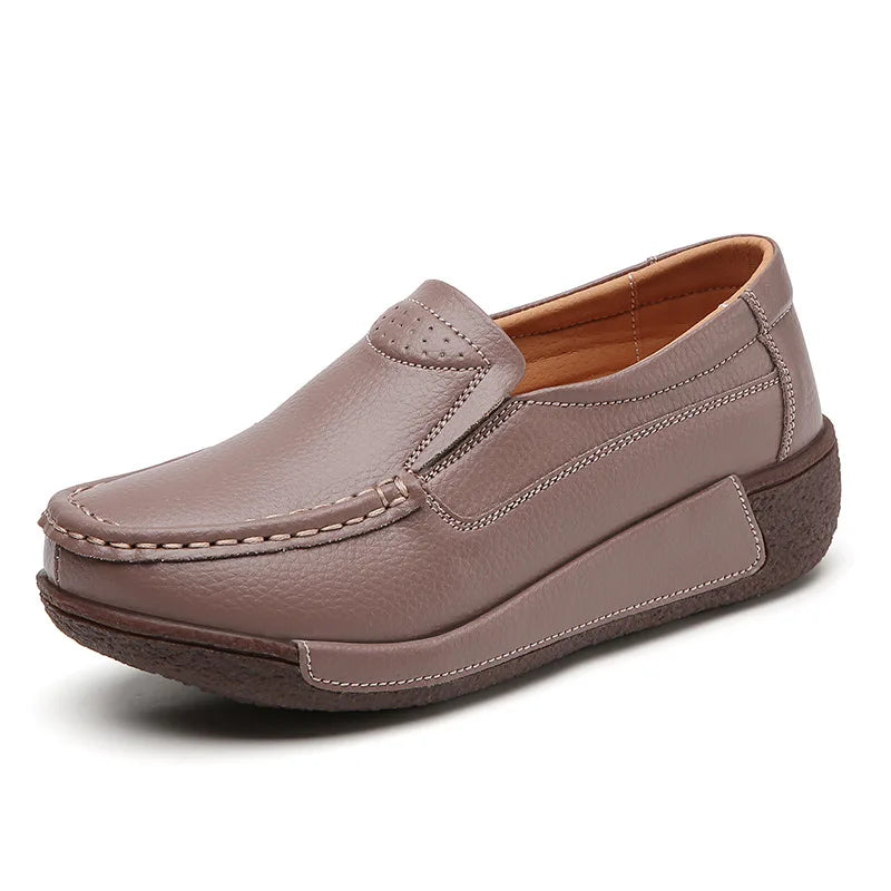 Spring Women's Loafers Comfortable Female Vulcanized Shoes Wedge Moccasin Orthopedic Slip-on Platform Shoes for Women Zapatillas