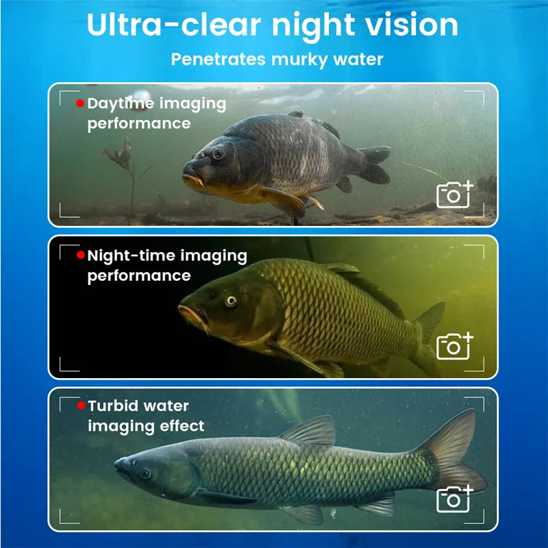 Fishing Camera 120°ortable Fish Depth Finder Water Handheld 1080P 4.3 Inch LCD Fish Finder Underwater With Night Vision