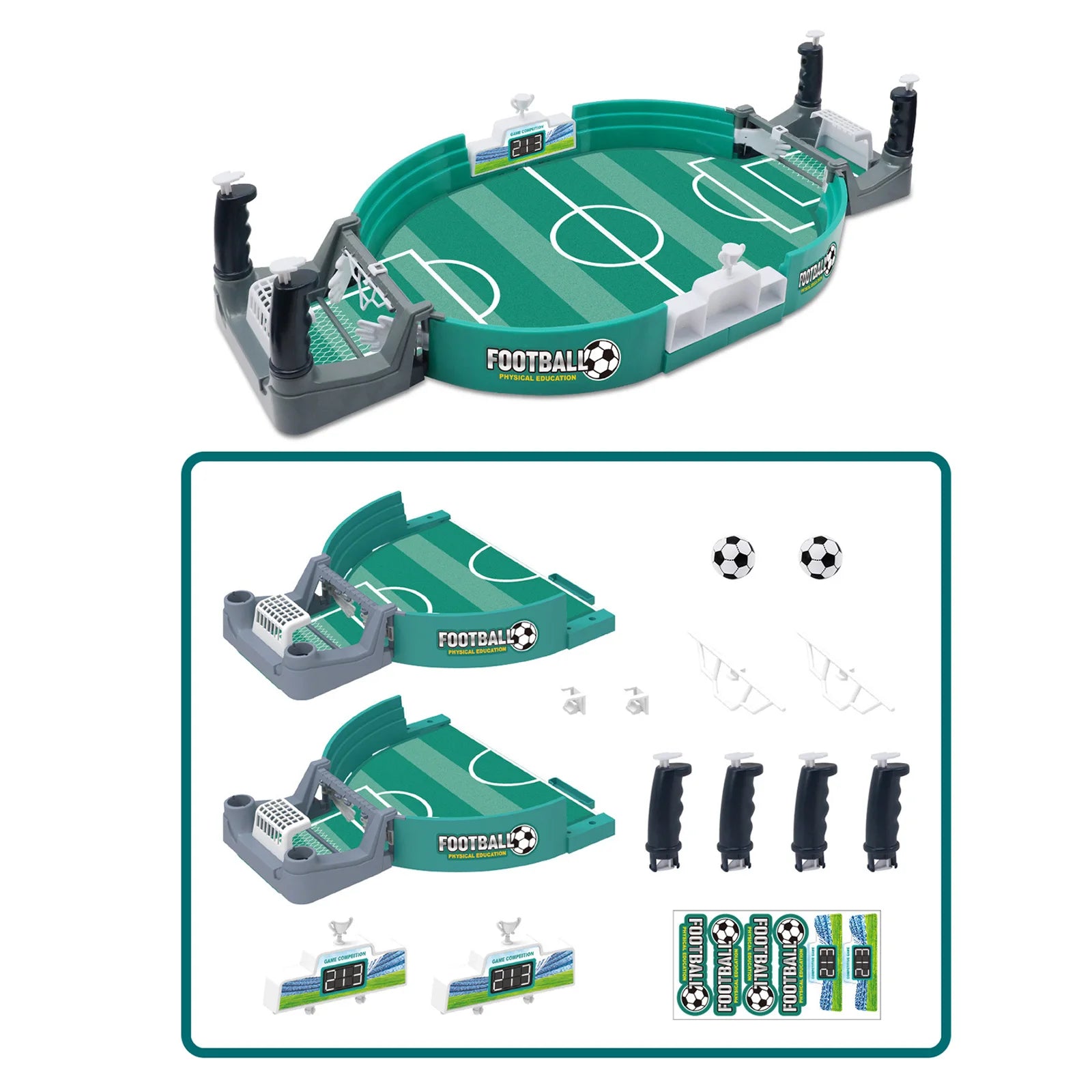 Kids Football Battle Board Game with 2/4/7 Footballs Parent-child Interactive  Leisure Soccer Battle  for Kids Adults