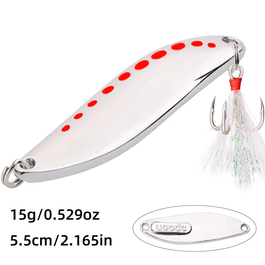 Metal Vib Leech Spinners Spoon Lures 2.5g 5g 7.5g 10g 15g 20g 25g 30g Artificial Bait Lure Fishing Tackle for Bass Pike Perch