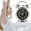 4 Inch Twin Bell Loud Alarm Clock Metal Frame Luminous Dial Battery Operate Desk Table Alarm Clock For Home And Office
