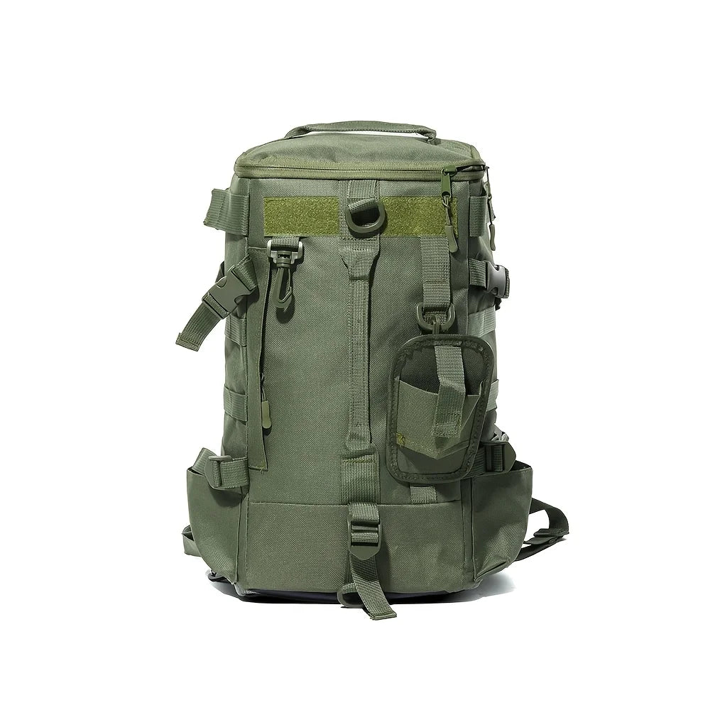 Fishing Tackle Backpack with 2 Rod Holders - Large Storage, Breathable & Adjustable, Portable for Long-Distance Fishing (Gifts f