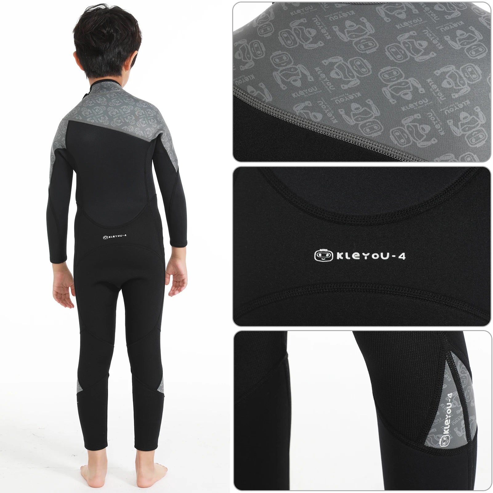 Kids Surfing Wetsuit,Children's Neoprene Thick Swimsuits,Underwater Diving Suits Boys Jellyfish UPF50+ Swimwear Bathing Clothing