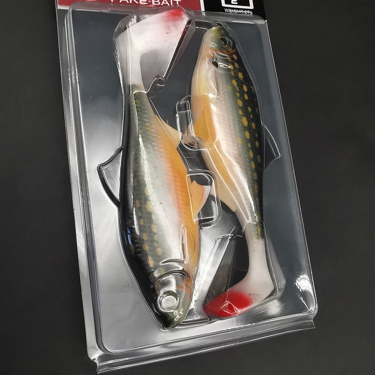 ANFS 2pcs Soft Fishing Kit 3D 14cm/5.5Inch Artificial Bait Shad Pike Perch Zander Catfish Fishing Tackle Isca Artificial