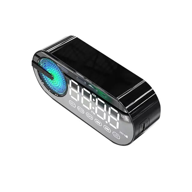 Mini Alarm Clock Caixa De Som Bluetooth Speaker Portable Sound Box Music Wireless Radio FM Subwoofer Bocina Bass LED Lamp Column
