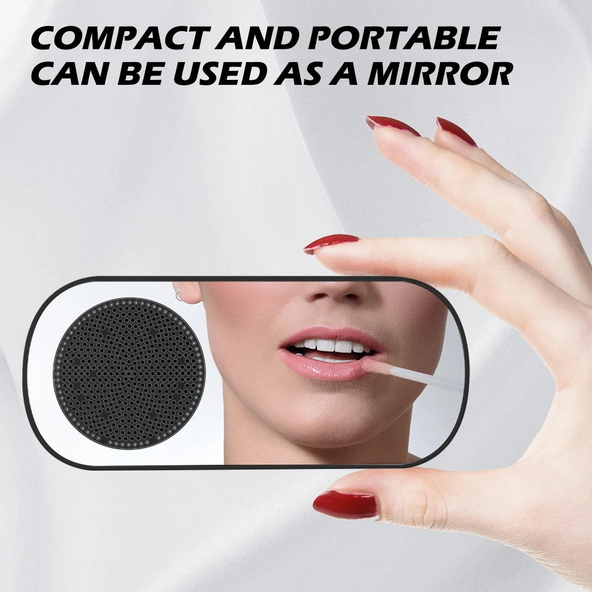 Digital Alarm Clock Bluetooth 5.0 Speaker LED Display Mirror Desk Alarm Clock with FM Radio Support TF Card Play for Home Office