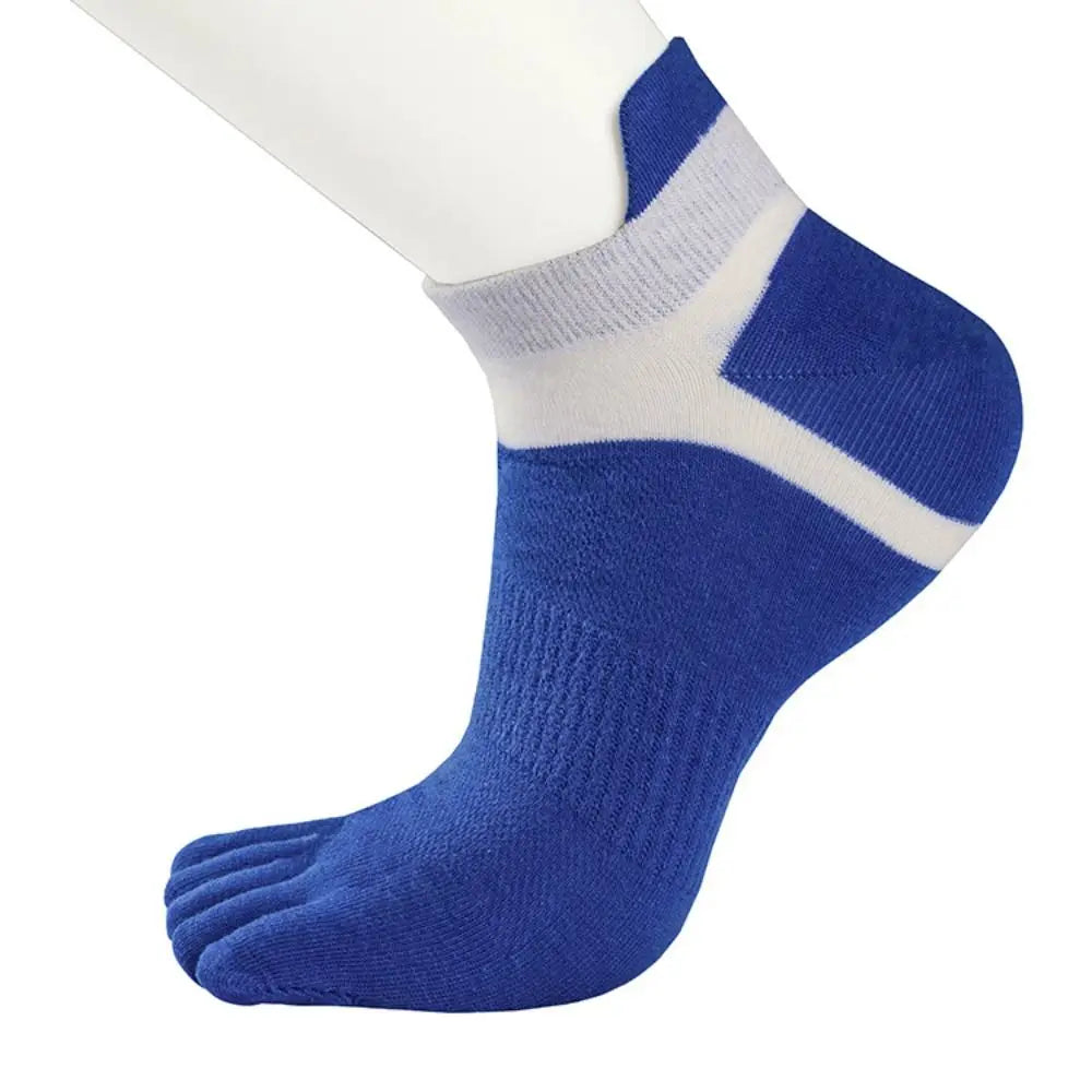 Invisible Men's Five Toe Socks Anti Friction Cotton Five Finger Sports Socks Patchwork Short Running Hosiery Spring/Summer