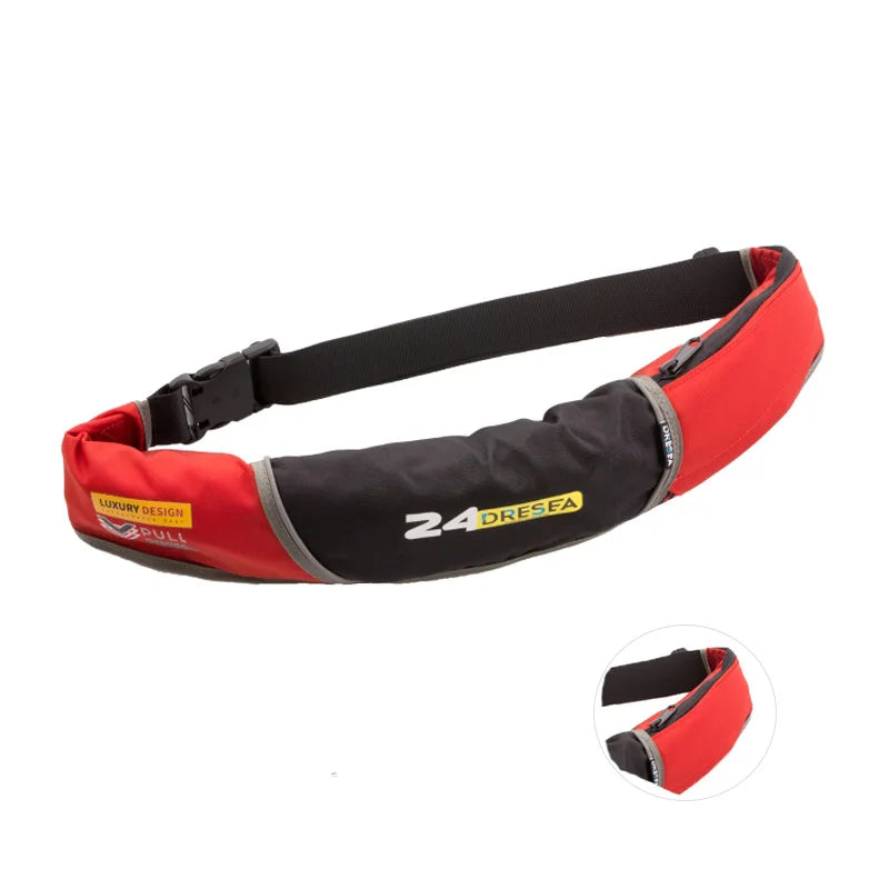 Automatic Inflatable Fishing Vest for Adults, Portable Waist Life Jacket, Life Belt, Sea PFD Manual Buoyancy Vest for Boating