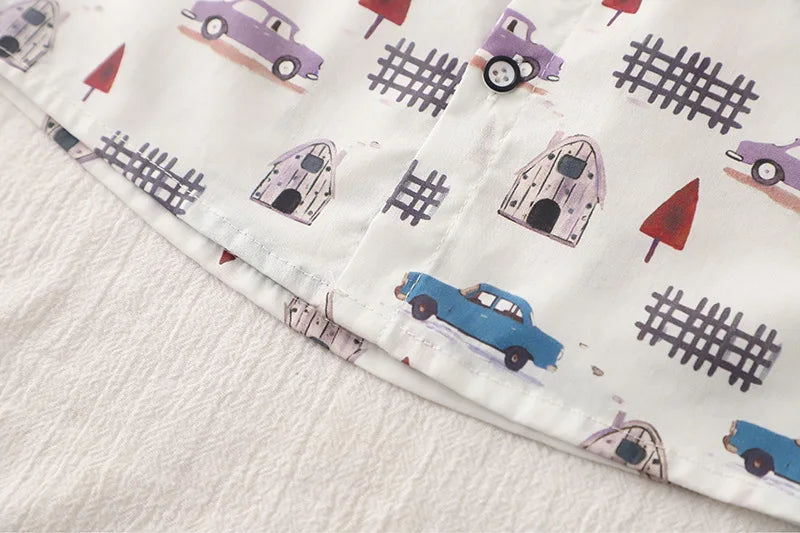 Kids Baby Boy Clothing Set Summer Cartoon Full Car Print T-Shirt + Shorts Fashion Casual Boy Tracksuit Children Baby Clothes Set