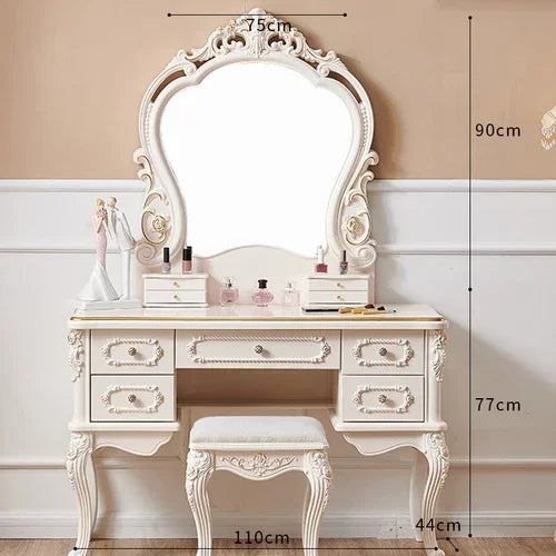 Makeup Vanity Dressing Table Dressers for Bedroom Makeup Vanity Desk Organizer Treasure Chest Girls Tocadores Comfortable Table