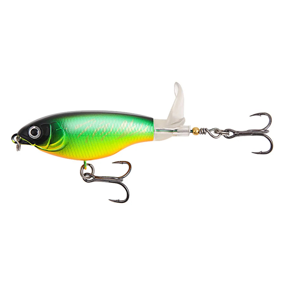 1Pcs Topwater Whopper Plopper Fishing Lure 6g/10g Trolling Catfish Artificial Hard Bait with Soft Rotating Tail Fishing Tackle