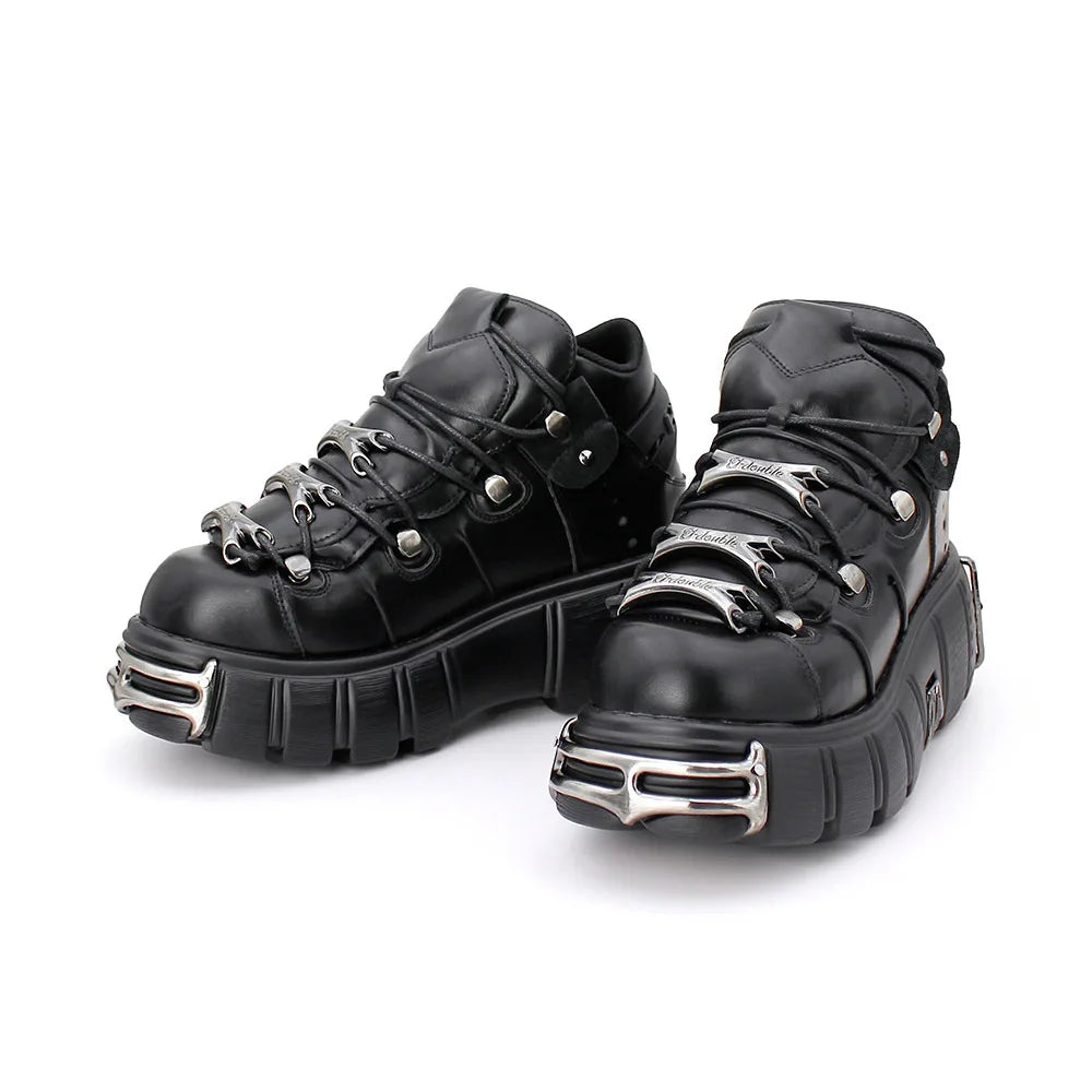 New Men's and Women's Fashion Increased Punk Boots High-quality Couple Breathable Lace-up Non-slip Casual Shoes Women's Shoes