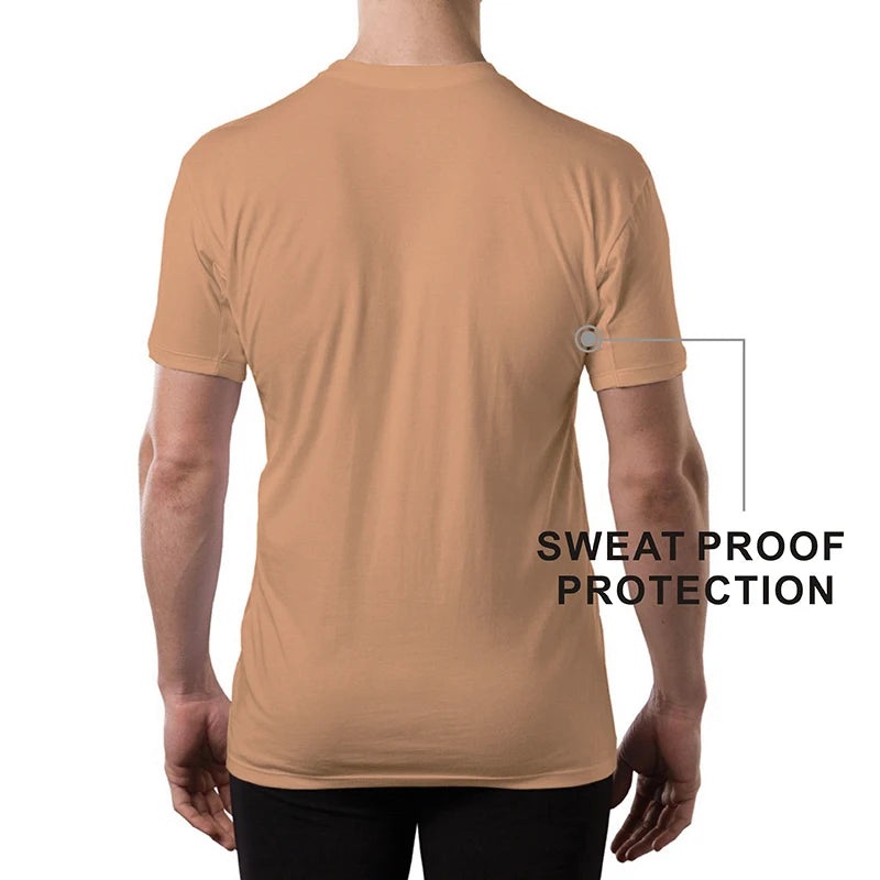 Men Undershirts  Anti Perspiration T shirt  Against Underarm Sweat Proof T-shirt
