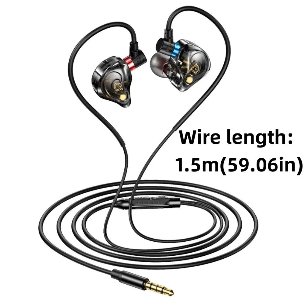 Stereo Wired Earbuds 3.5mm/Type C Wired Earphone in-Ear HD Mic Wired Headset HiFi Stereo Surround Sound Earpiece Headset Sport