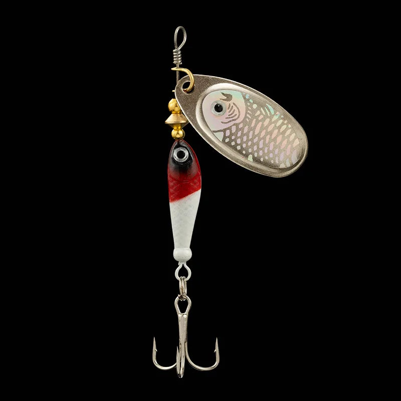 LUSHAZER Fishing spinner bait 9g spoon lure metal baits treble hook isca artificial fish wobbler feeder carp spinnerbait