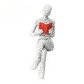 Modern Thinker Woman Statue – Resin Home Office Desk Décor