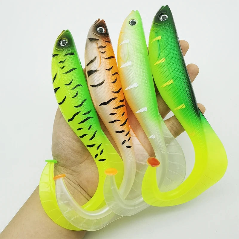 2 Pcs Fishing Lures Soft Bait 18cm/64g Artificial Bait Lure Fishing Kit Gear Artificial Bait For Freshwater & Saltwater