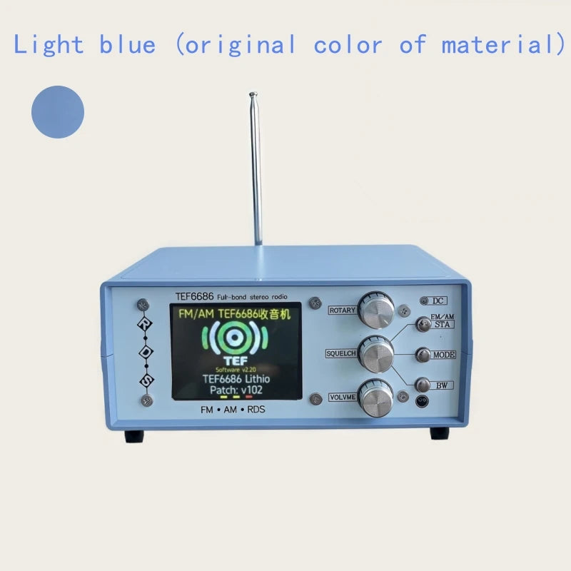 Stereo Desktop FM Radio, High-Sensitivity TEF6686 Stereo Radio, FM/AM Global Band Radio Receiver, 65MHz-108MHz