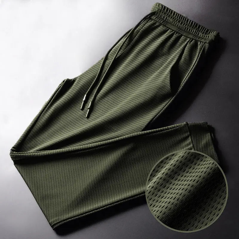 Summer Fishing Pants Outdoor Green Fishing Trousers feather Mesh Quick Dry Sport Thin Breathable Fishing Clothes Men Casual