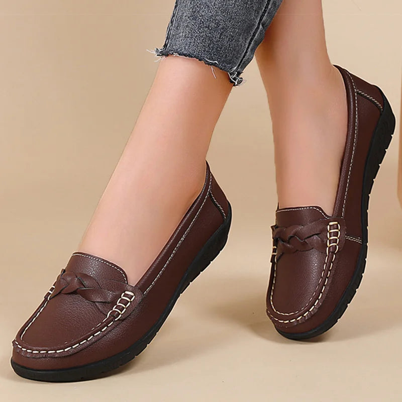 Women's Soft Leather Flat Loafers