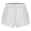 Mens Swimsuit Drawstring Seams Swim Shorts with Pockets Waterpoof Swimming Trunks Shorts Elastic Waistband Swimming Bathing Suit