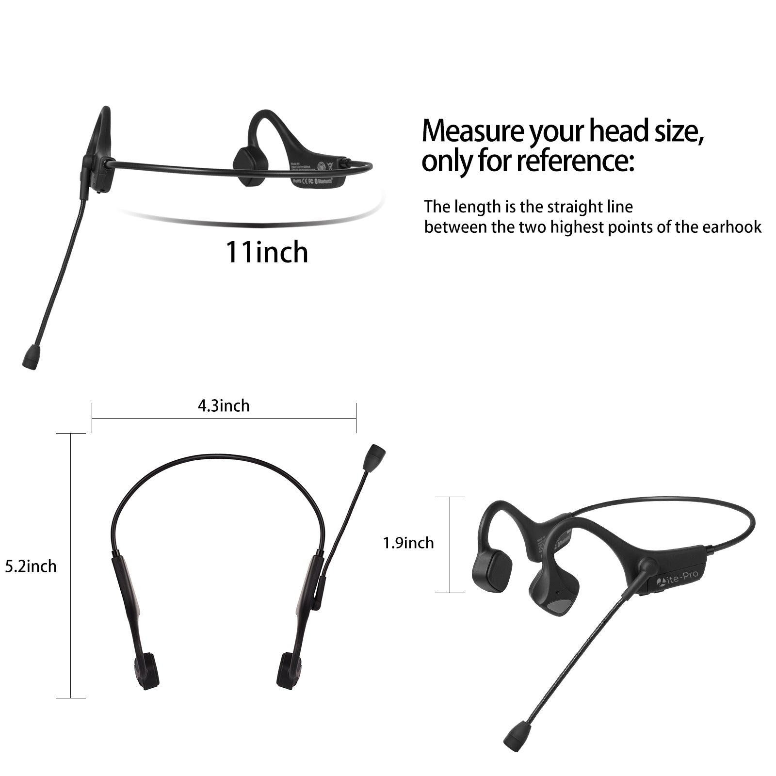 Bone Conduction Ear-mounted Bone Conduction Noise Reduction Bluetooth Talk