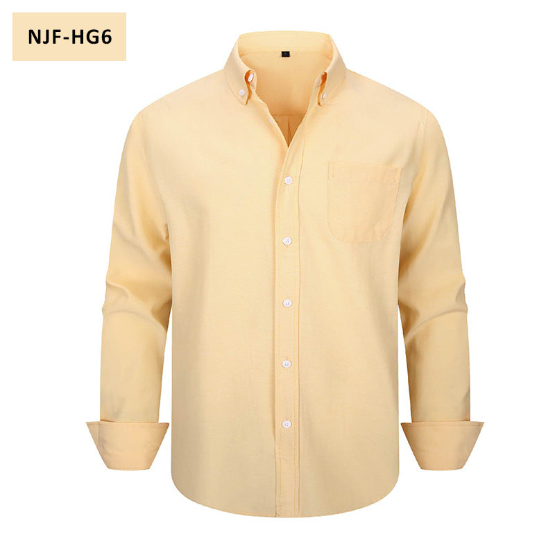 Men's Long-Sleeve Casual Oxford Shirt