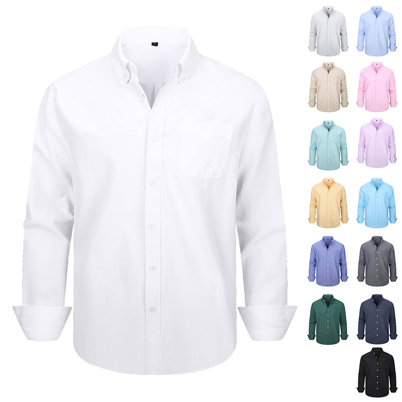 Men's Long-Sleeve Casual Oxford Shirt