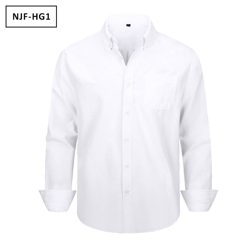 Men's Long-Sleeve Casual Oxford Shirt
