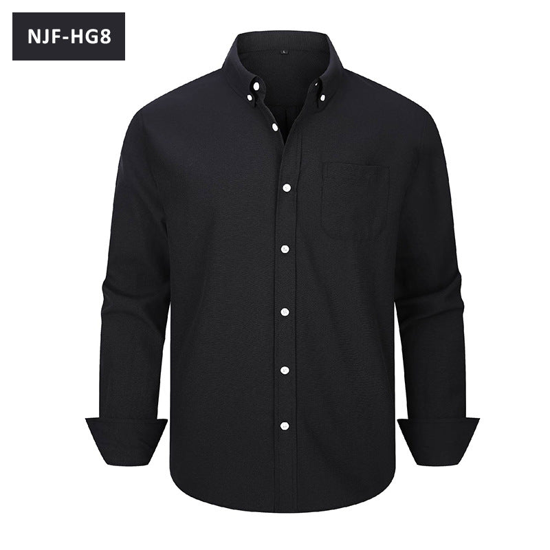 Men's Long-Sleeve Casual Oxford Shirt