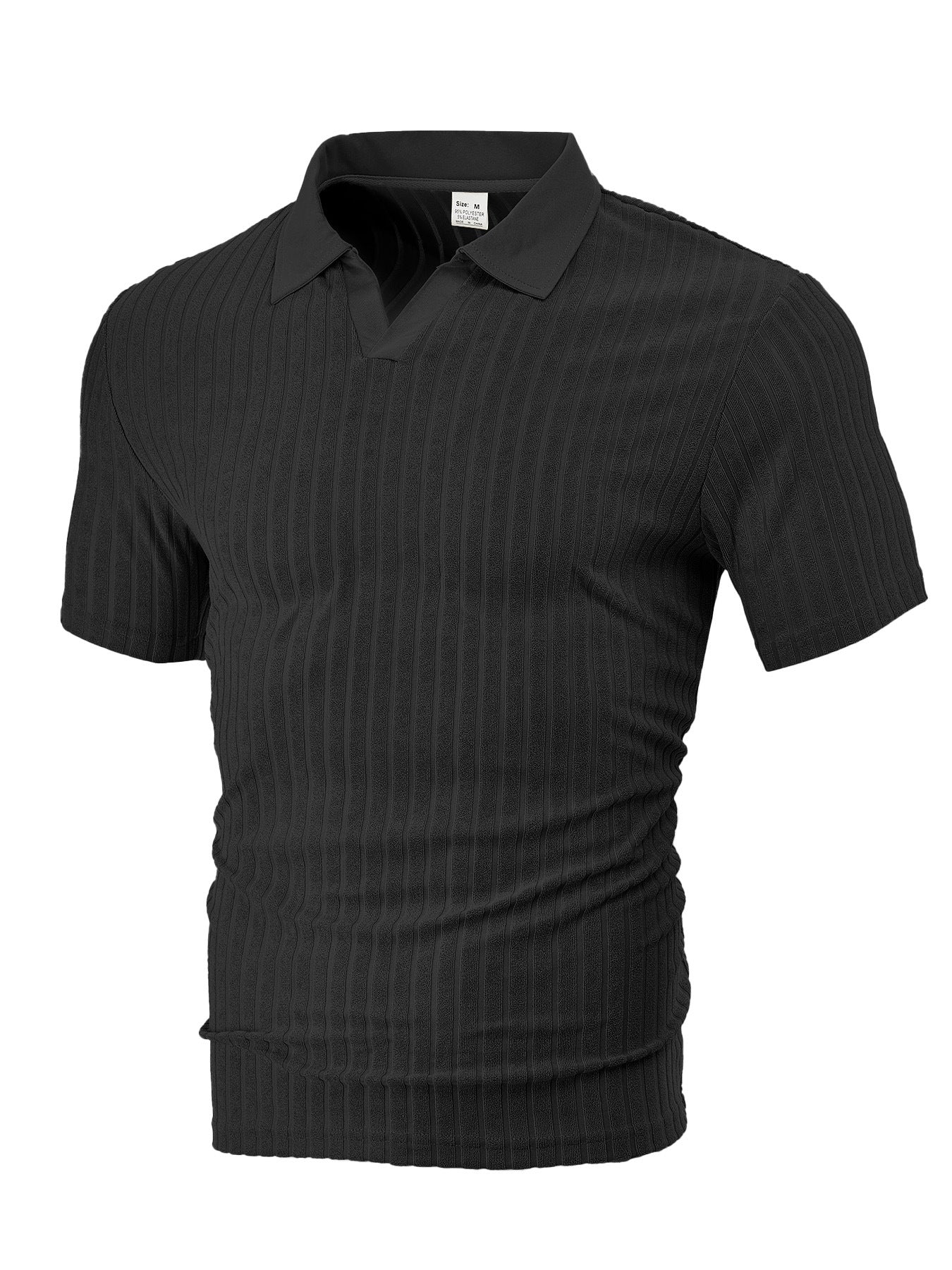 Men's Striped Short-sleeve Shirt With A Turn-down Collar