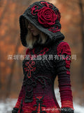 European And American-style Floral-print Ethnic Womens Hooded Sweatshirt