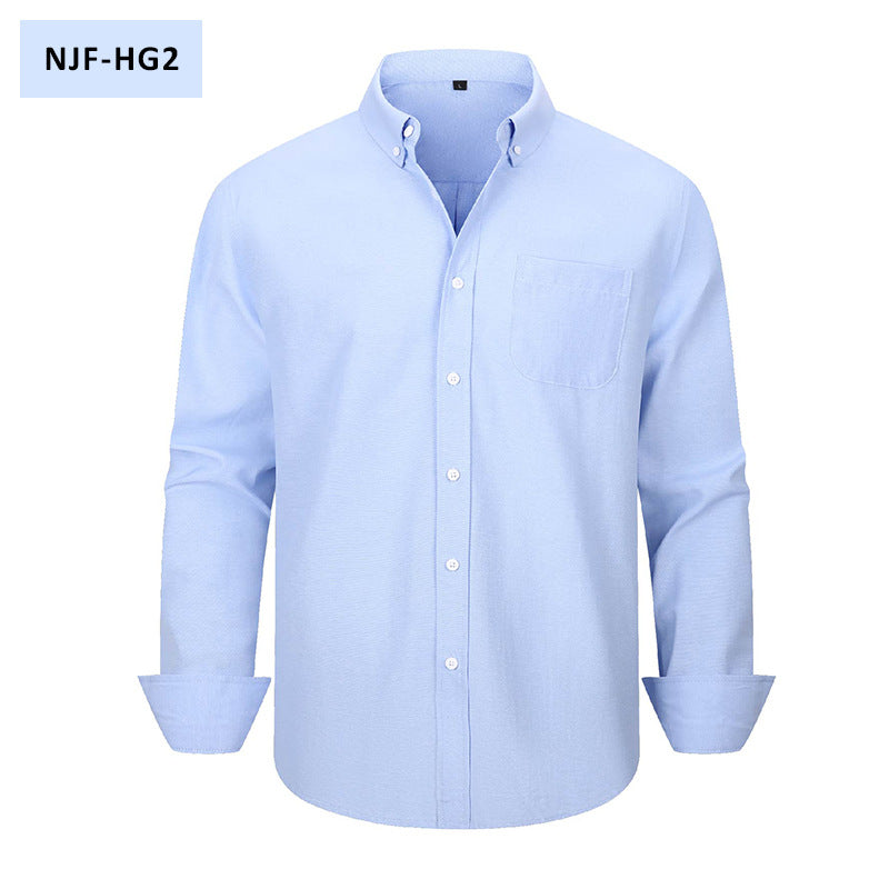 Men's Long-Sleeve Casual Oxford Shirt