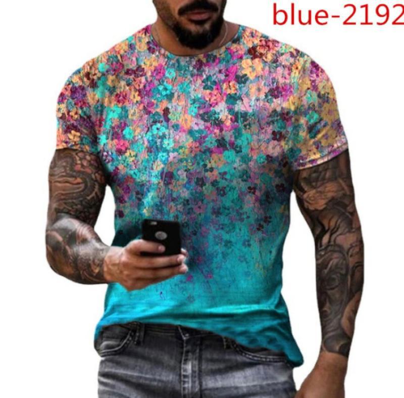 Men's Fashion Plus-Size Printed Short-Sleeve Shirt