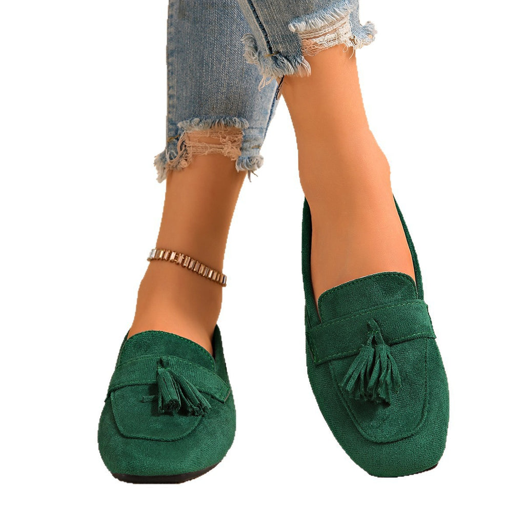 SpringAutumn Square Toe Slip On Casual Loafer Shoes